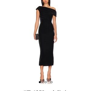 Lovers + Friends Black One Shoulder Dress. NEW WITH TAGS